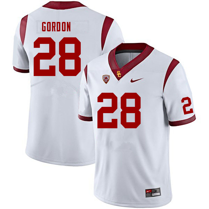 Men #28 Xamarion Gordon USC Trojans College Football Jerseys Sale-White - Click Image to Close
